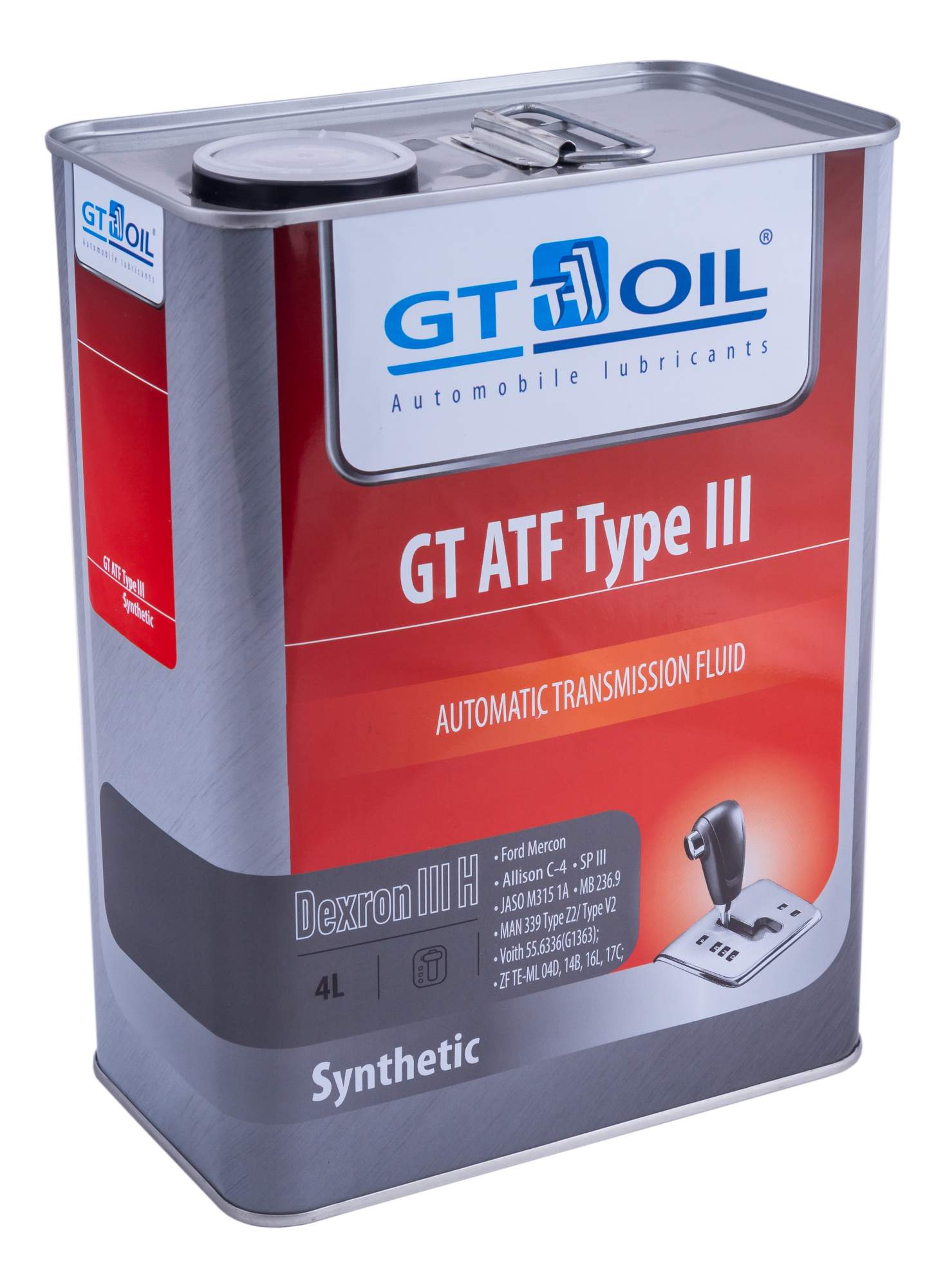 Масло трансмиссионное ATF TYPE III  GT OIL 4л