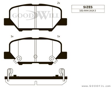 Колодки торм зад барабан MITSUBISHI Outlander III 2.0