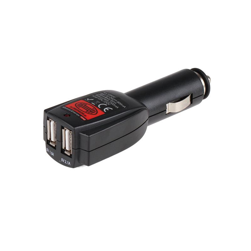 Зарядное устройство HEYNER USB автомобильное 12.24B 1000ma 2 порта
