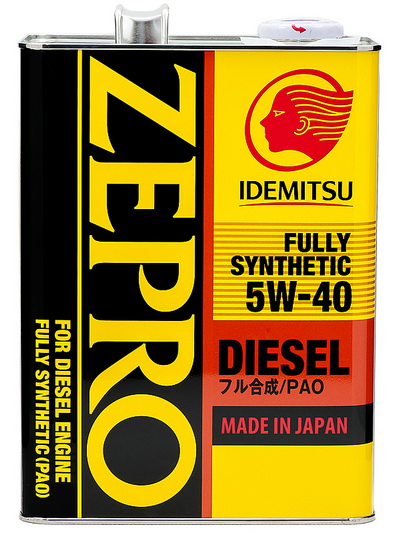 масло моторное IDEMITSU Zepro Diesel Fully Synthetic CF 5W-40 (4 л) (4шт)