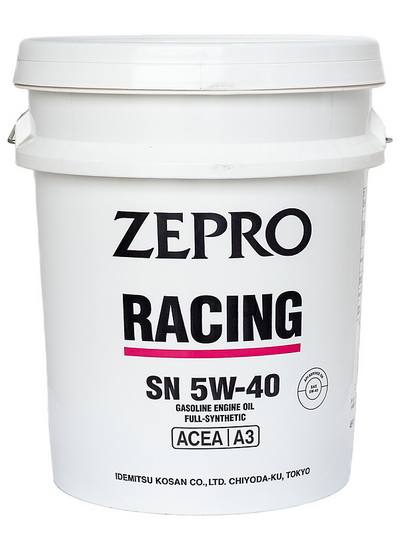 Масло моторное синт. ZEPRO RACING SN 5W-40 (20л) БОЧКА пластик