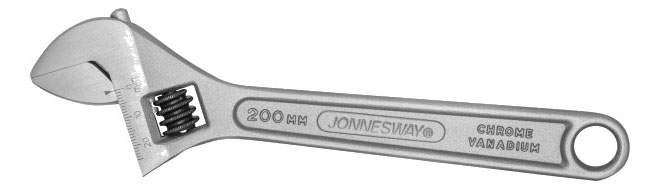 W27AS8 Ключ разводной. 0-24 мм.  L-200 мм