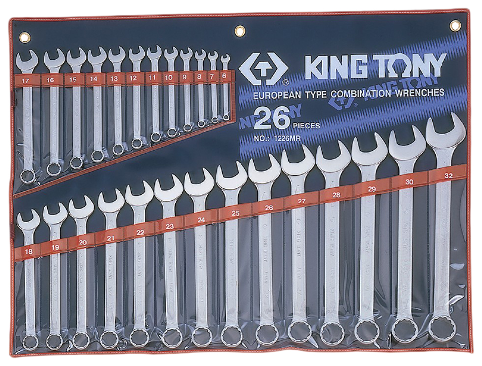 KING TONY Набор комбинированных ключей, 6-32 мм, 26 предметов