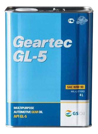 Масло трансм. Kixx GEARTEC 80w-90 (API GL-5. MIL-L-2105D). 4л. (Железная банка)