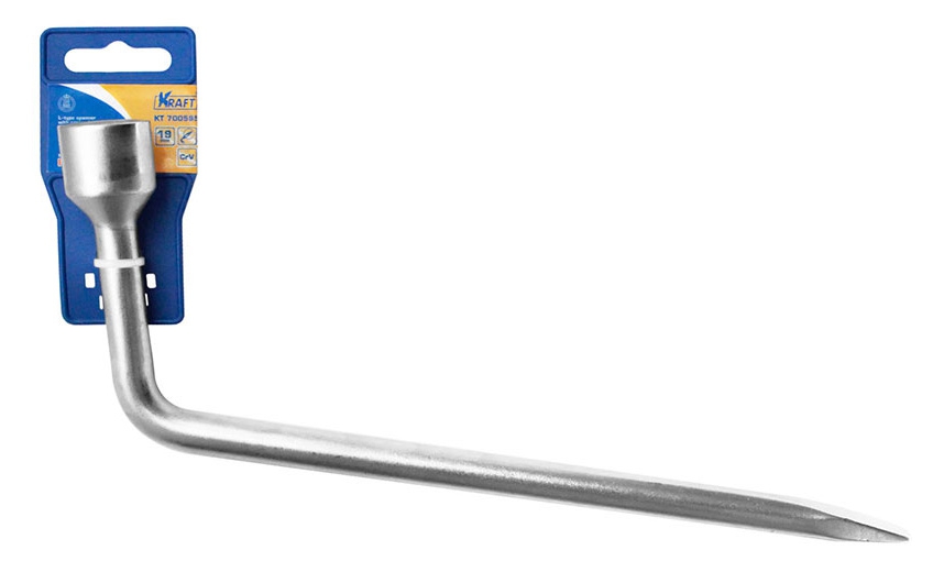 Ключ балонный кованый Г-образный 19 мм х 365 мм  с монтажной лопаткой KRAFT