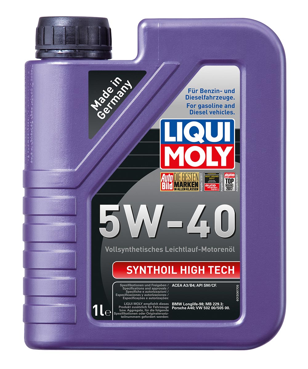 Масло моторное синт. Synthoil High Tech 5W-40 (1л) пластик