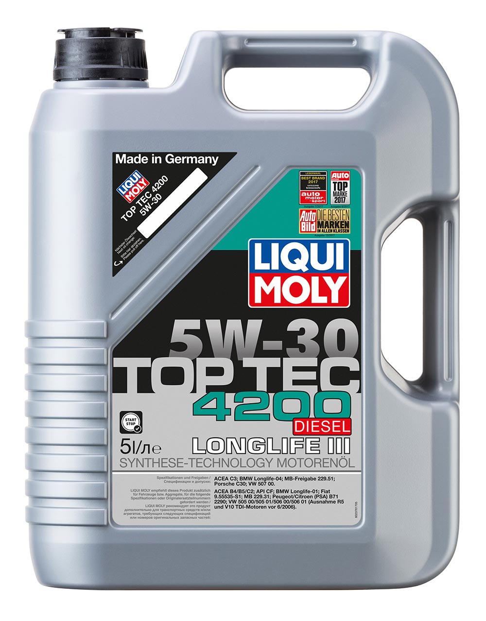 Масло моторное синт. Top Tec Diesel 4200 5W-30 (5л) DPF