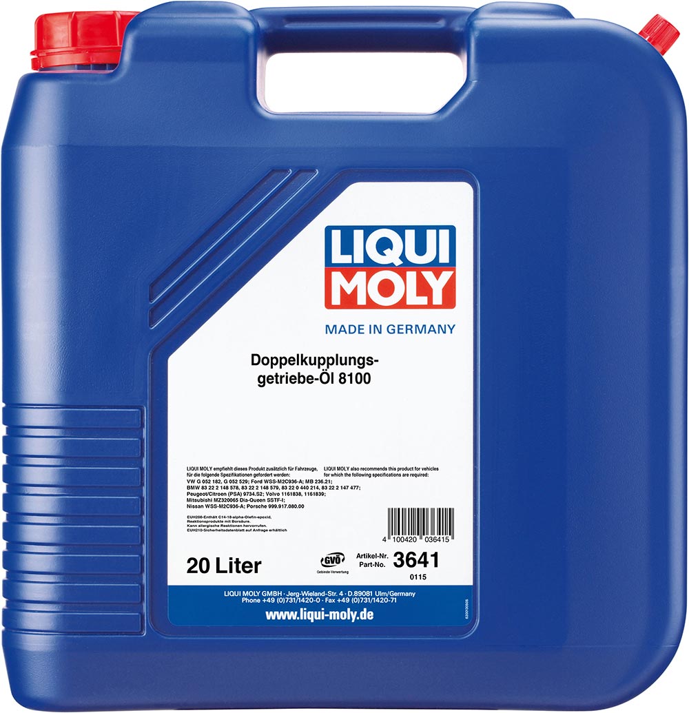 3641 LiquiMoly НС-синт. тр.масло д/DSG Doppelkupplungsgetriebe-Oil 8100 (20л)