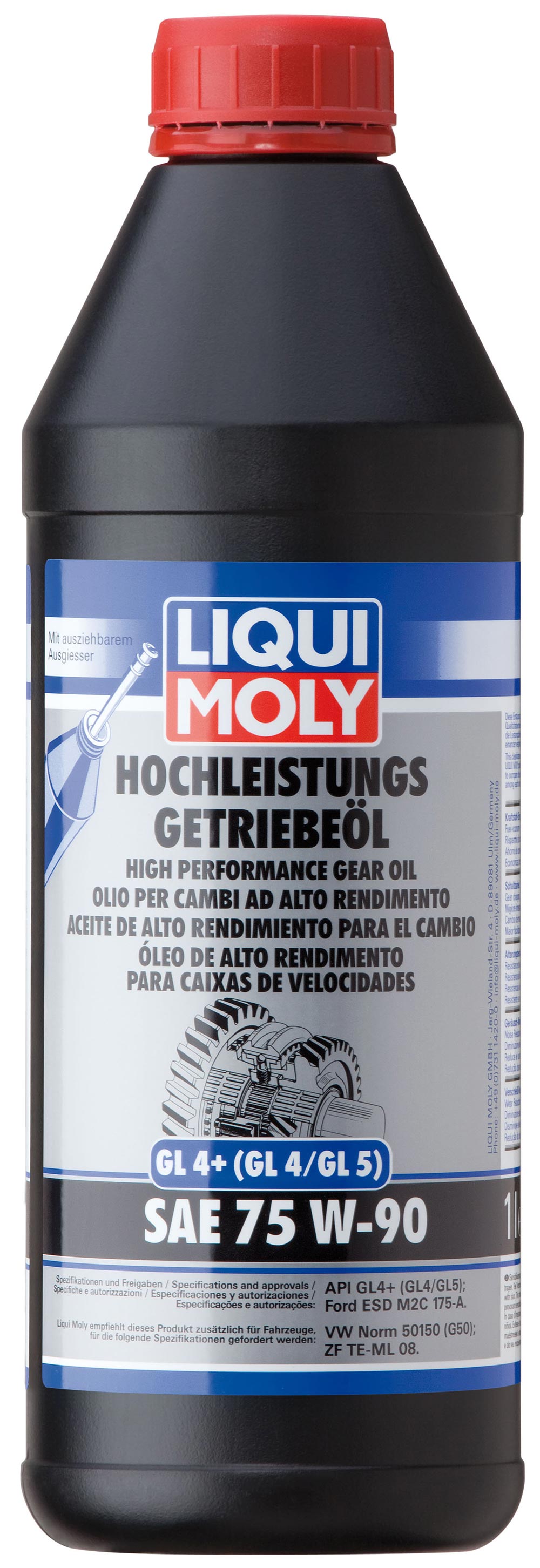 Масло трансмиссионное мин. 75W-90 Hochleistungs-Getriebeoil 1л API GL4+