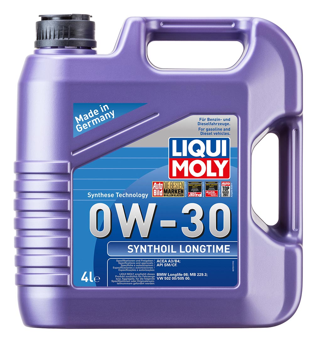 Масло моторное синт.0W30 Synthoil Longtime 4л API SM/CF.ACEA A3/B4.MB229.3.VW 50