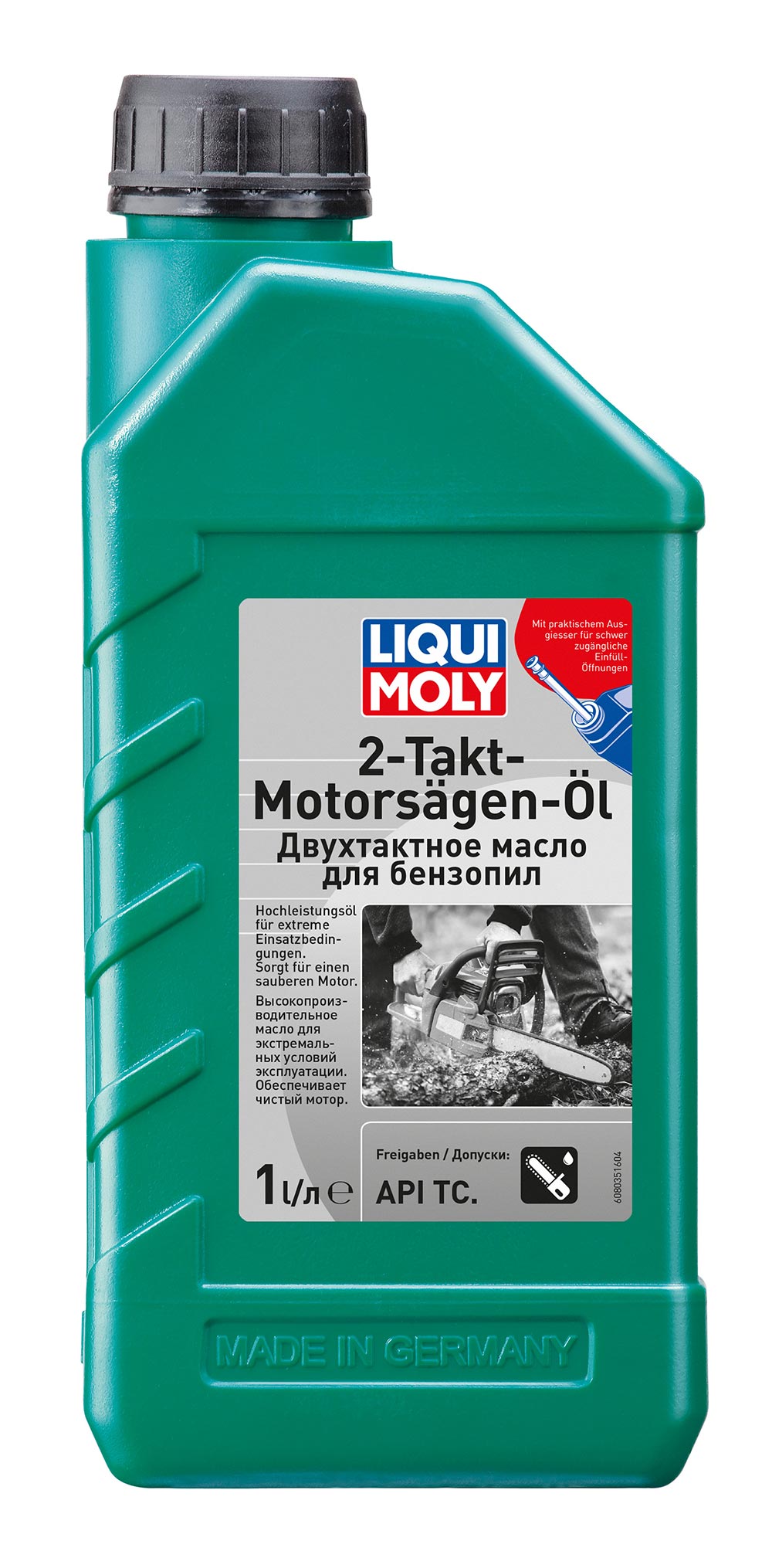 Масло моторное мин.2-Takt-Motorsagen-Oil для газонокосилок и бензопил API-TC 1л