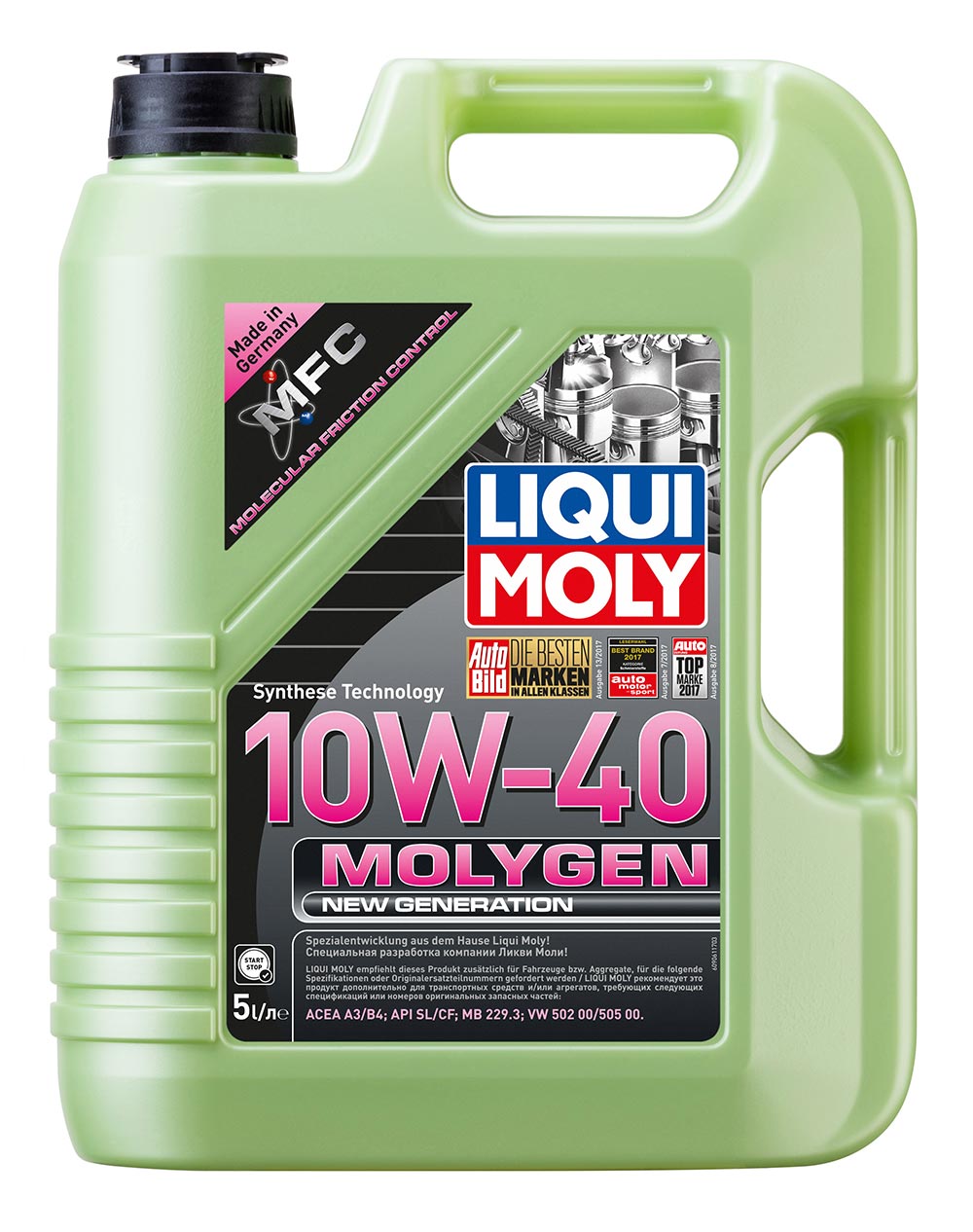 Масло моторное полусинт. Molygen New Generation 10W-40 (5л)