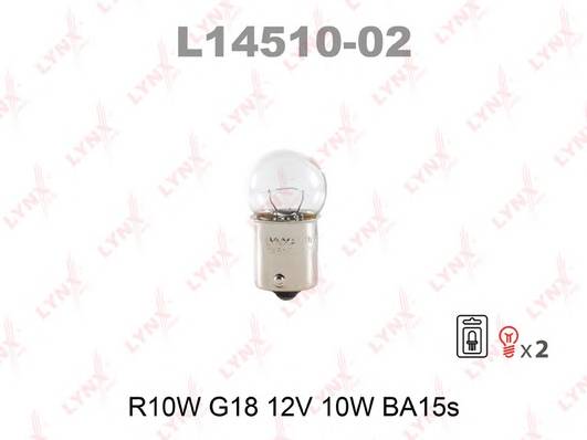 L14510-02 Лампа накаливания в блистере 2шт. R10W G18 12V 10W BA15S