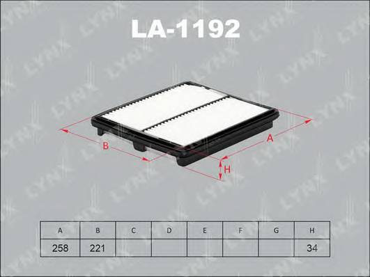 LA-1192 Фильтр воздушный CHEVROLET Leganza 2.0 16V 97>