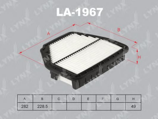 LA-1967 Фильтр воздушный CHEVROLET Captiva 2.0D-3.2 06>. OPEL Antara 2.0D-3.2 06
