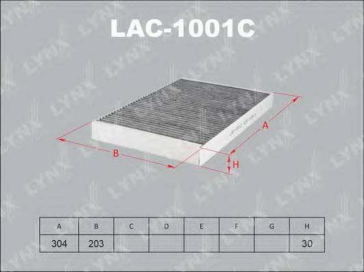 Фильтр салонный LYNX LAC-1001C