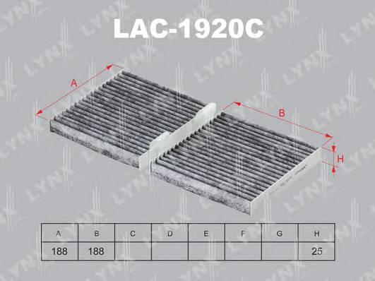 LAC-1920C Фильтр салонный BMW X3(F25) 10> . X4(F26) 14>