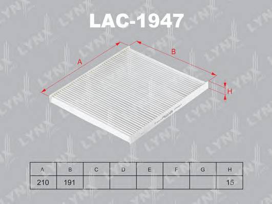 LAC-1947 Фильтр салонный HYUNDAI Solaris 10>. KIA Rio III 11>