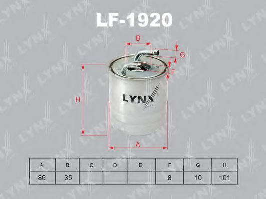 LF-1920 Фильтр топливный MERCEDES-BENZ C200D-350D(W204) 07> . CLS250D(C218) 11>