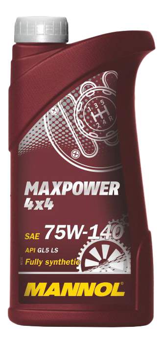 масло синтетическое трансмиское MANNOL 4х4 Maxpower GL-5 SAE 75w140 (1л) (20 ш