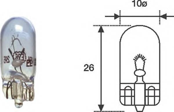 Лампочка 12V 5W без цоколя (габариты   подсветка заднего номера)