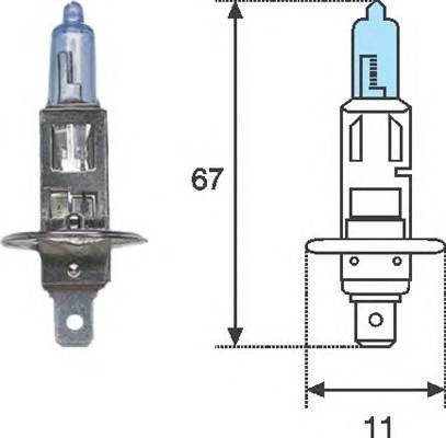 Лампа H1 BL 12V Blue Light