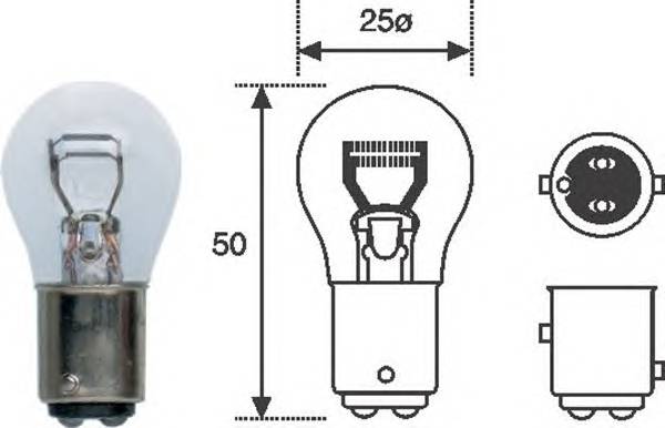 Лампа P21W5W 12V standart min 10
