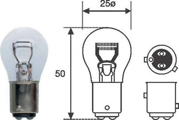 Лампа P21W4W 12V standart min 10