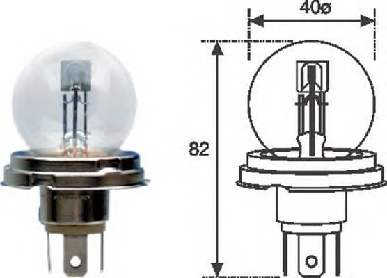 Лампа R2 12V standart