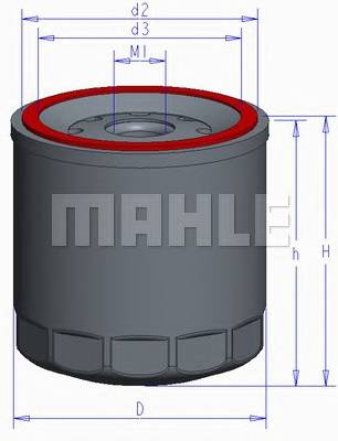 Фильтр масляный [упаковка MAHLE]