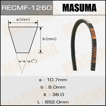 Ремень клиновидный Masuma рк.1260 Фотография Masuma 1260