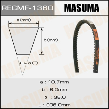 Ремень клиновидный Masuma рк.1360 Фотография Masuma 1360