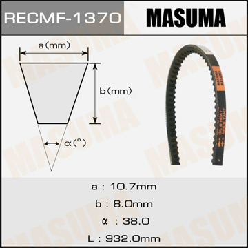 Ремень клиновидный Masuma рк.1370 Фотография Masuma 1370