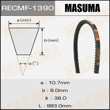 Ремень клиновидный Masuma рк.1390 Фотография Masuma 1390