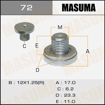 Болт маслосливной A.T Masuma Toyota Фотография Masuma 72