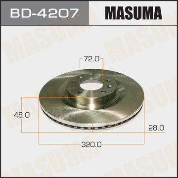 Диск тормозной  Masuma  CX-7  06-