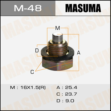 Болт маслосливной Фотография Masuma M48