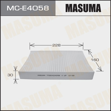 Воздушный фильтр Салонный  АС-   Masuma   (1.40)  RENAULT. KANGOO I. V1600   97-