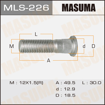 Шпилька колесная M12X1.5