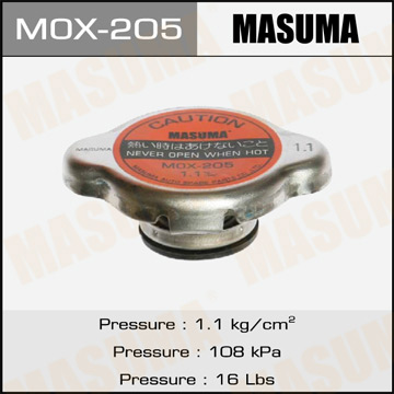 Крышка радиатора Masuma (FUT.- R153) 1.1 kg.cm2 ELF. TITAN. 4HF1. 4HG1 Фотография Masuma MOX205