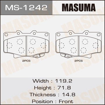 Колодки  дисковые  Masuma   AN-336K   (1.12)