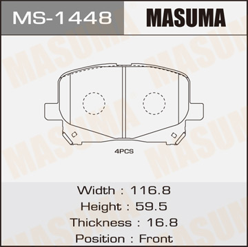 Колодки  дисковые  Masuma   AN-638wk  (1.12)
