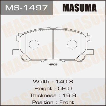 Колодки  дисковые  Masuma   AN-687  (1.12)