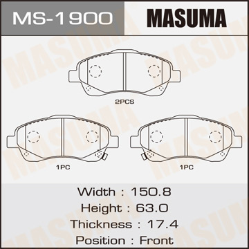 Колодки  дисковые  Masuma   AN-708WK  (1.12)