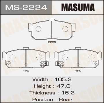 Колодки  дисковые  Masuma   AN-346K   (1.12)