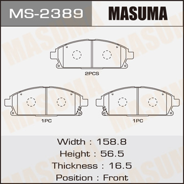 Колодки  дисковые  Masuma   AN-450K   (1.10)