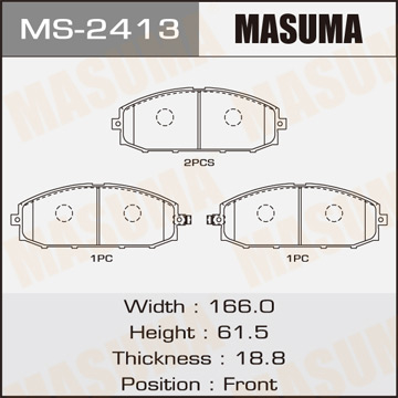 Колодки  дисковые  Masuma   AN-488K   (1.10)
