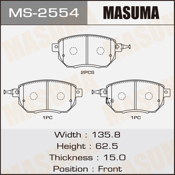 Колодки  дисковые  Masuma   AN-711WK   (1.12)