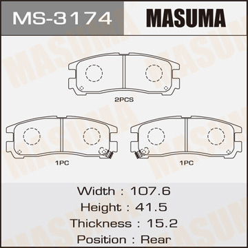 Колодки  дисковые  Masuma   AN-224K   (1.12)
