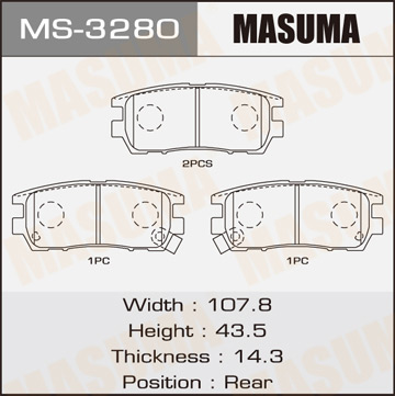 Колодки  дисковые  Masuma   AN-366K   (1.12)